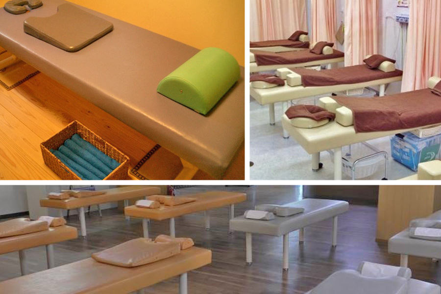 La pratique du shiatsu sur table - © Tables dans centres de traitement shiatsu japonais