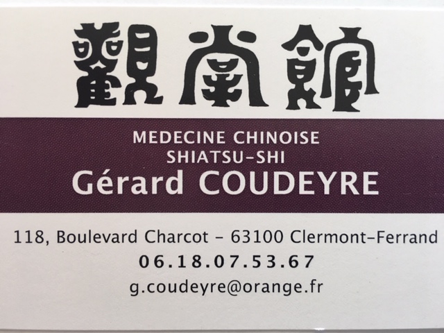 Gérard COUDYRE : infos, localisation, contacts... pour ce centre de shiatsu
