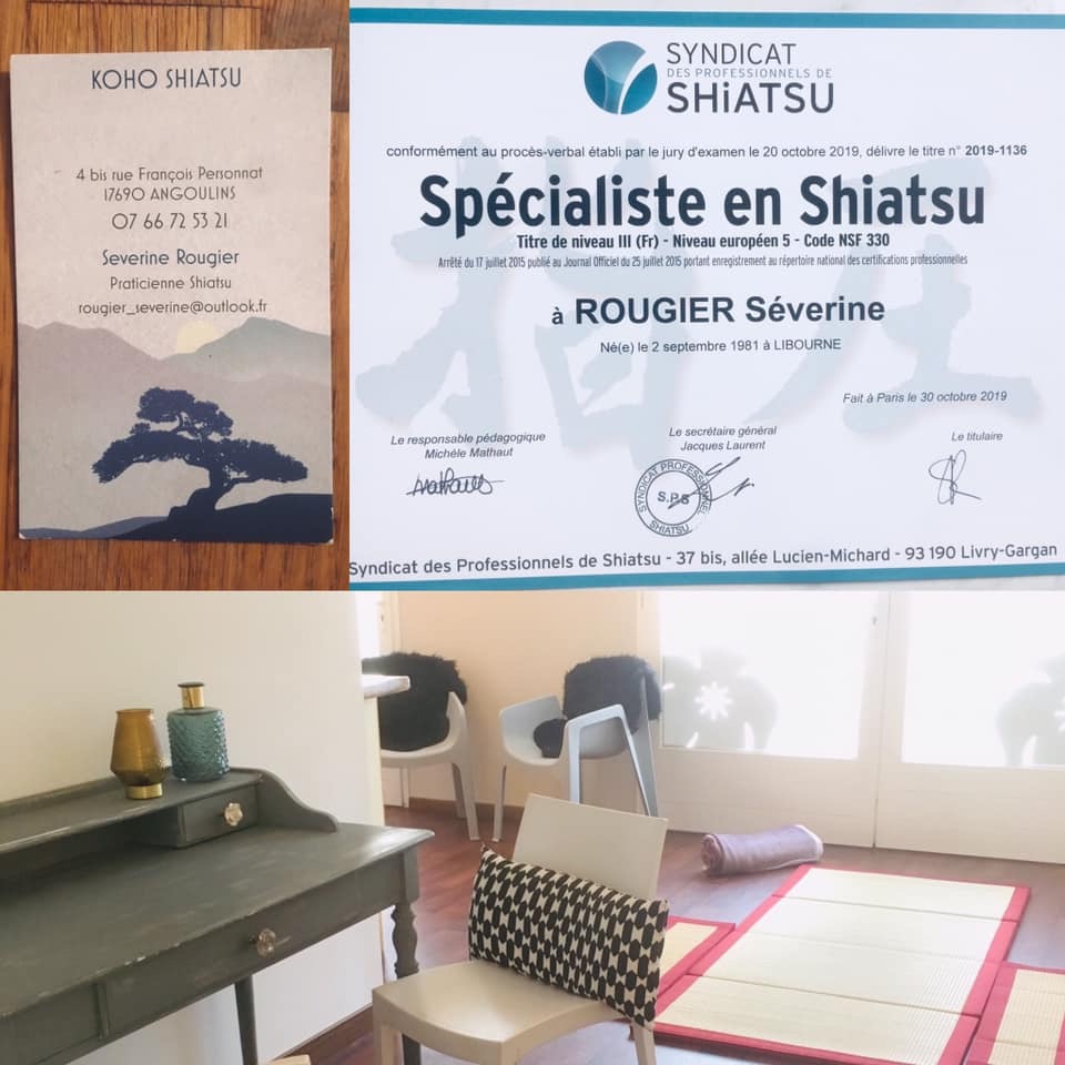 Séverine Rougier Spécialiste Shiatsu : infos, localisation, contacts... pour ce centre de shiatsu
